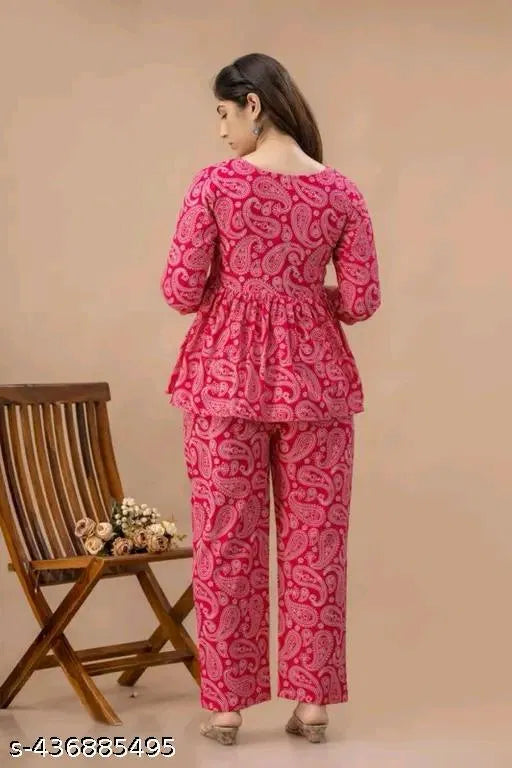 🌸 Pink Paisley Co-ord Set — Look Gorgeous Every Day!