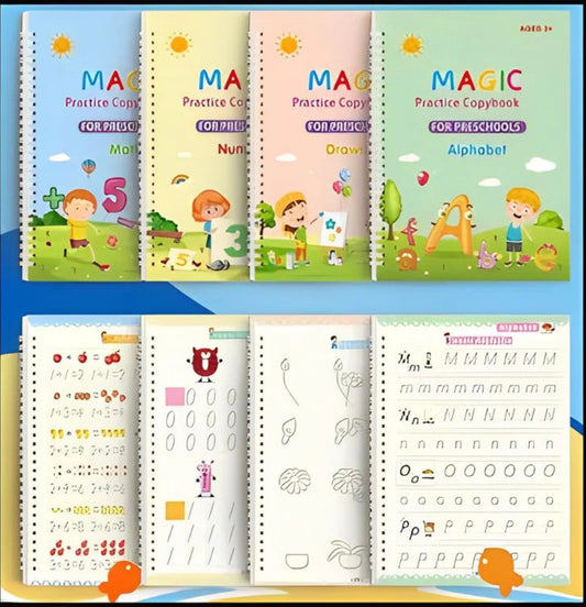 Magic Practice Copybook for Kids (4 Book + 10 Refill) (A-127)